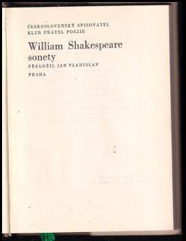 William Shakespeare: Sonety