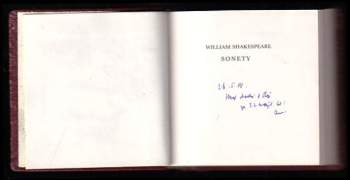 William Shakespeare: Sonety