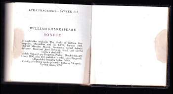 William Shakespeare: Sonety