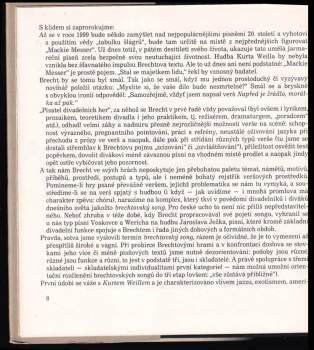 Bertolt Brecht: Songy, chóry, básně