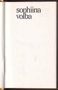 William Styron: Sophiina volba