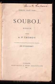 Anton Pavlovič Čechov: Souboj - román