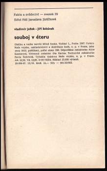 Jiří Šebánek: Souboj v éteru