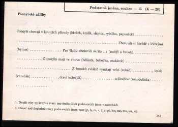 Bohumil Klement: Soubor cvičení pro jazykové vyučování na nižším stupni ZDŠ