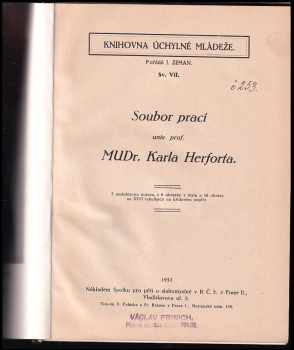 Karel Herfort: Soubor prací univ. prof. MUDr. Karla Herforta