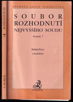 Soubor rozhodnutí Nejvyššího soudu