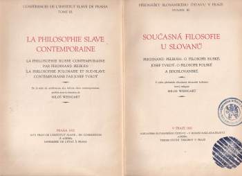 Josef Tvrdý: Současná filosofie u Slovanů