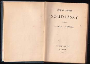 Oskar Baum: Soud lásky