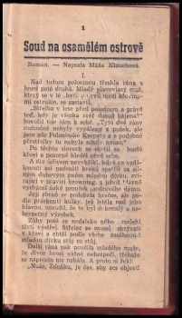 Máňa Klouchová: Soud na osamělém ostrově