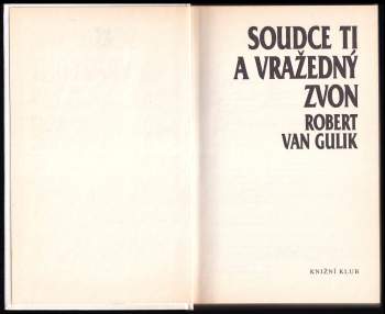 Robert van Gulik: Soudce Ti a vražedný zvon