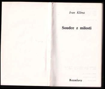 Ivan Klíma: Soudce z milosti