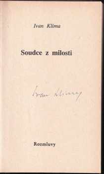 Ivan Klíma: Soudce z milosti PODPIS