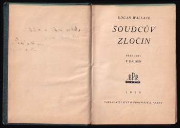Edgar Wallace: Soudcův zločin