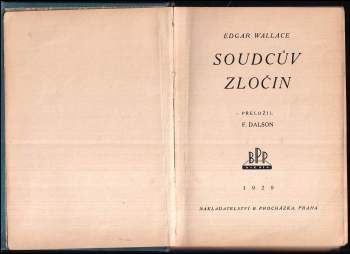 Edgar Wallace: Soudcův zločin