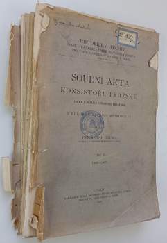 Soudní akta konsistoře Pražské (Acta judiciaria consistorii Pragensis)