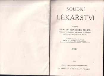 Zdeněk Mysliveček: Soudní lékařství