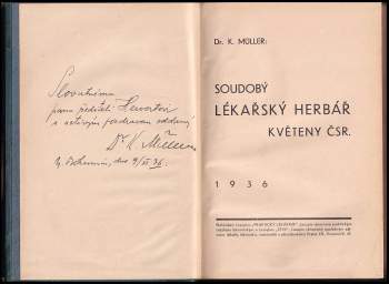 Karel Müller: Soudobý lékařský herbář květeny ČSR