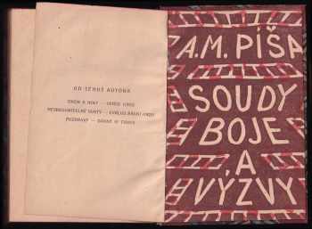 Antonín Matěj Píša: Soudy, boje a výzvy z let 1920-1922