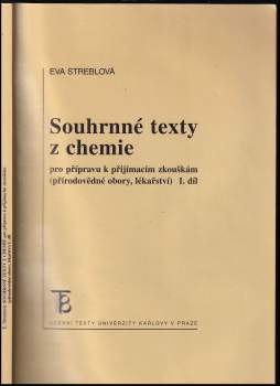 Souhrnné texty z chemie pro přípravu k přijímacím zkouškám