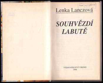 Lenka Lanczová: Souhvězdí Labutě