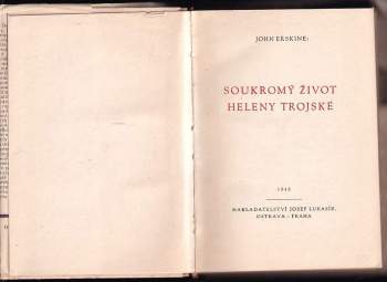 John Erskine: Soukromý život Heleny Trojské