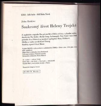 John Erskine: Soukromý život Heleny Trojské