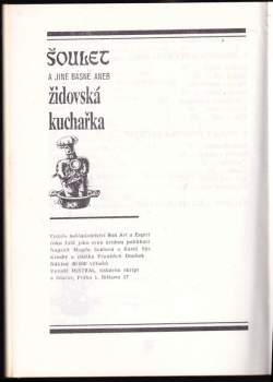 Karel Sýs: Šoulet a jiné básně, aneb, Židovská kuchařka