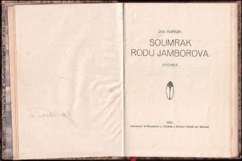 Jan Karník: Soumrak rodu Jamborova