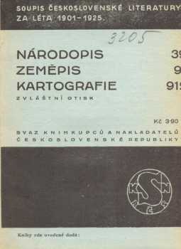Soupis československé literatury za léta 1901-1925
