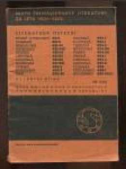 Soupis československé literatury za léta 1901 - 1925