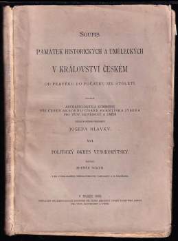 Soupis památek historických a uměleckých v království Českém od pravěku do počátku 19. století