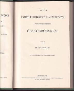 Antonín Podlaha: Soupis památek historických a uměleckých v království Českém od pravěku do počátku 19.století, XXIV. Politický okres Českobrodský