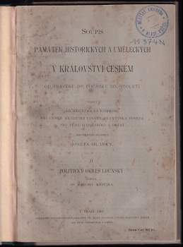 Bohumil Matějka: Soupis památek historických a uměleckých v království Českém od pravěku do počátku XIX. století