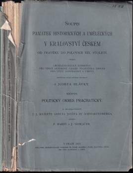 František Mareš: Soupis památek historických a uměleckých v království Českém od pravěku do polovice XIX. století