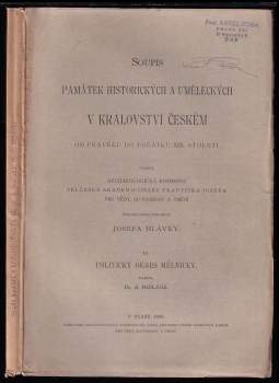 Soupis památek historických a uměleckých v politickém okresu Mělnickém