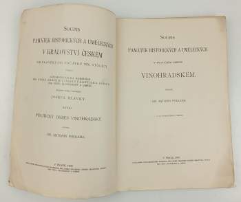 Antonín Podlaha: Soupis památek historických a uměleckých v politickém okresu Vinohradském, XXVIII. Politický okres Vinohradský