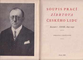 Ludvík Kunz: Soupis prací Zíbrtova Českého lidu : roč 1.-32, 1892-1932.