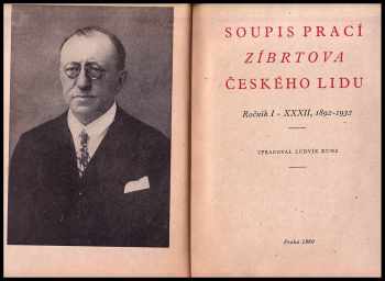 Ludvík Kunz: Soupis prací Zíbrtova Českého lidu