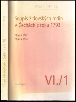 Soupis židovských rodin v Čechách z roku 1793