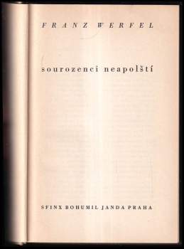 Franz Werfel: Sourozenci neapolští