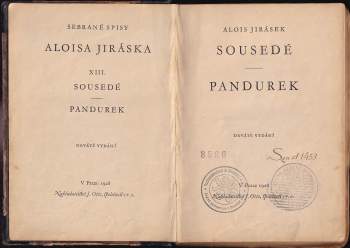 Alois Jirásek: Sousedé ; Pandurek