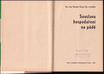 Vladimír Černý: Soustava hospodaření na půdě