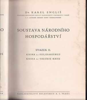 Karel Engliš: Soustava národního hospodářství