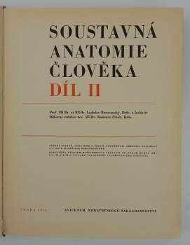 Ladislav Borovanský: Soustavná anatomie člověka