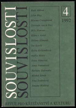 Josef Čábela: Souvislosti - revue pro křesťanskou kulturu- 3. ročník- 1992 (čísla 1-5, chybí 6. díl)