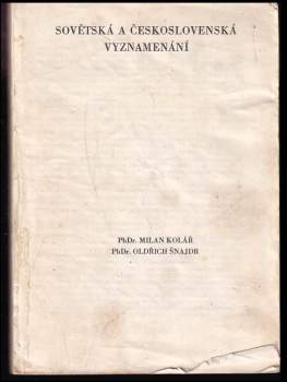 Sovětská a československá vyznamenání