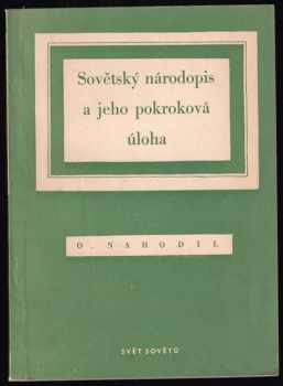 Otakar Nahodil: Sovětský národopis a jeho pokroková úloha