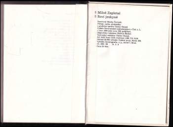 Miloš Zapletal: Soví jeskyně