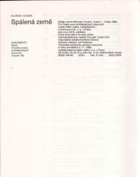 Oldřich Sládek: Spálená země