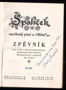 Špalíček národních písní a říkadel